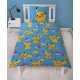 Pokémon - Parure de Lit Enfant Pikachu et Starter - Housse de Couette 140x200 Taie d'Oreiller 63x63 cm