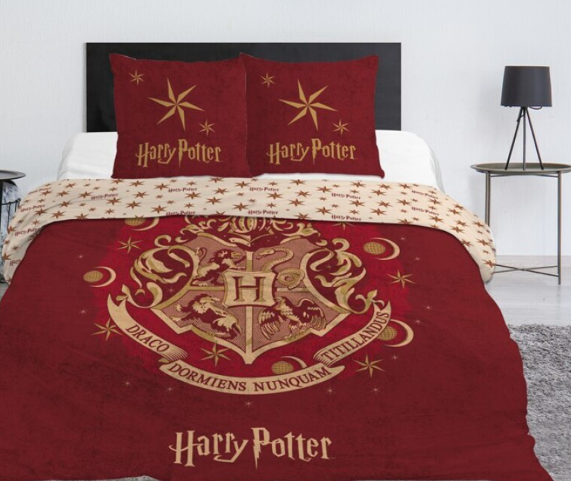 Harry Potter Parure de lit Poudlard avec housse de couette et taies d Harry Potter Parure de lit Poudlard avec housse de couette et taies d