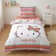 Parure de Lit Enfant Hello Kitty Butterfly, Polycoton Oeko-Tex, Lit 1 place, Housse de Couette 140x200 cm, Taie d'Oreiller 65x65
