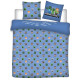 Parure de Lit double Minecraft Bleue, Polycoton Oeko-Tex, Housse de Couette 240x220 cm, 2 Taies d'Oreiller 65x65 cm