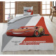 Parure de Lit Enfant Cars Flash McQueen, Polycoton Oeko-Tex, Lit 1 place, Housse de Couette 140x200 cm, Taie d'Oreiller 65x65 cm