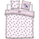 Parure de Lit double Stitch et Angel Duo, Polycoton Oeko-Tex, Housse de Couette 240x220 cm, 2 Taies d'Oreiller 65x65 cm